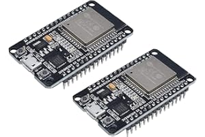 A-DIGISHUO 2Pcs ESP-WROOM-32 ESP32 ESP-32S Development Board 2.4GHz Dual-Mode WiFi + Bluetooth Dual Cores Microcontroller Processor Integrated with Antenna RF AMP Filter AP STA for Arduino IDE