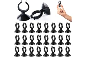 jushion Aquarium Heizer Saugnäpfe, 25 Stücke Aquarium Saugnpfe Halter Saugnpfe Clips, Schwarz Aquarium Saugnapf Standard Heizstabhalter Klammern für Aquarien