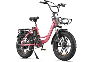 ENGWE MTB Electric Bike for Adults 20" Fat Tire E-Bike with 48V 13AH Battery, 7-Speed, Dual Shock Absorber Perfect for Commuting and Off-Road Adventures