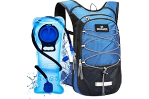 MIKAMEE Hydration Backpack,16L Insulated Hydration Pack with 2L BPA Free Water Bladder for Men and Women,Lightweight Breathable Rucksack,Water Backpack for Running,Cycling,Hiking,Camping,Rave