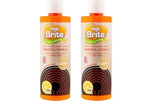 Hob Brite Hob Cleaner Lemon Sherbet (2X 250 ml), A Powerful Cream Formula for Electric, Ceramic, Halogen and Induction Cookers with Degreaser Sponge