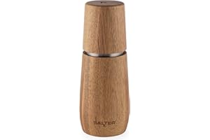 Salter Edith Acacia Salt Mill – Wooden Spice Grinder, FSC®-Certified Wood, Ceramic Grinding Mechanism, Adjustable Grind from Fine to Coarse, Suitable for Rock Salt BW13049AEU7
