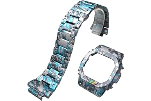 Korlexchi Metalowy pasek do zegarka i etui do zegarka Casio do G-shock DW-5600 GW-B5600 GWX/GB-5600 DW-5000 5025 5030 5035 męska bransoletka pasek z ramką zegarka lekkie aluminium