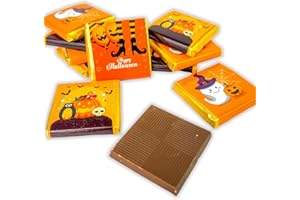 SWEET TREAT GIFTING CO. 25 Halloween Chocolate Neapolitans Sweets – Halloween Chocolate Trick or Treat Sweets Happy Halloween Table Decoration Sweets