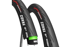 Fincci Cubiertas Carretera 700x25 - Neumáticos Bicicleta Carretera 25-622, 60 TPI, Gomas con 3 mm Antipinchazos para Electro Ciclo Bici, Carrera Turismo Bici