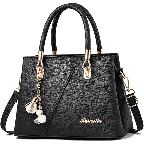 Set De 4 Sacs Femme FANDARE – Sac Bucket, Bandoulière, Pochette, Porte-cartes, Cuir PU, Noir, étanche