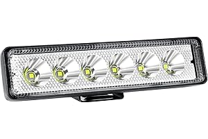 ‎WILLPOWER Willpower 1PC Mini Led Arbeitsscheinwerfer Bar 6 Zoll 18W LED Scheinwerfer 12V 24V Spot Zusatzscheinwerfer Wasserdicht LED Light Bar für Auto Traktor Offroad SUV UTV ATV 4x4