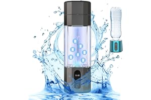 SOMERWAY Wasserstoff-Wasserflaschengenerator, bis zu 6000–8000 PPB, tragbare Wasserstoff-Wasserionisiermaschine, 208 ml, wiederaufladbarer Wasserstoff-Wasserbereiter mit PEM-Technologie für Reisen im Schwa