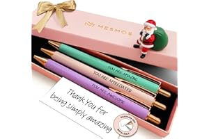 MESMOS 3pc Fancy Pen Set for Women, Thank You Gifts for Women, German-Made Ink, Teacher Nice Cute Pens, Boss Lady Teacher Appreciation Office Gifts for Coworkers