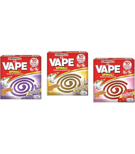 Zampironi Antizanzare per Esterno e Interno, Spirali alla Citronella con Supporto, Azione Zanzaricida, Repellente Insetti, Efficaci per 6 Ore, Presidio Medico, 40 Pezzi