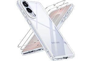 ivoler Nie Vergilbung Klar Hülle für Samsung Galaxy S25 Edge, 1 Handyhülle mit 2 Stück Panzer Schutz Glas, [Militärischer Schutz] Stoßfest Transparent Schutzhülle Dünn Durchsichtige Case