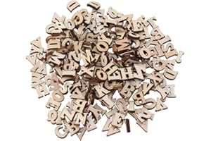 FOMIYES Lettere di Legno Alfabeto in Legno di Colore Naturale 15Mm ABCs per L apprendimento Giocattolo Educativo Fai da Te Decorazioni per Pareti Artigianali Fai da Te