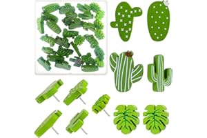 Mabor 30 Stück Korktafel Nadeln Stecknadeln Kaktus Palme Blatt Daumen Heftzwecke Dekorative Kork Push Pins Niedliche Platten Pins für Fotos Wand Karten Bulletin Board