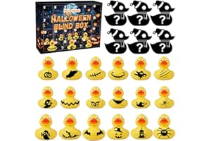 ASSLYE Halloween Duck Advent Calendar 2023, 24 Days Halloween Countdown Rubber Duck Toddler Advent Calendar Box, Animal Themed Novelty Surprise Gift for Kids Boys and Girls (Halloween Duck)