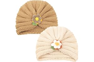 LECTNORE Cappellini Turbante per Neonati con Fiocco, Morbidi ed Elastici per Neonati e Bambini Piccoli