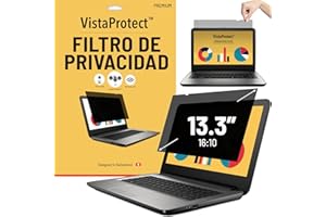 VistaProtect - Filtro de Privacidad y Filtro Anti Luz Azul Premium, Privacy Screen Filter, Protector de Pantalla para Ordenador Portátil (13.3″ Pulgadas 16:10)