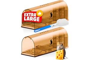 Motel Mouse Piège a Souris Vivante pour Intérieur & Extérieur - Facile à Utiliser, Facile à Nettoyer, Réutilisable, Libération sans Contact - Livré avec Manuel d'instructions et Vidéo en Français