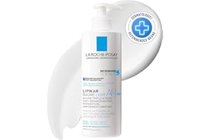 LA ROCHE-POSAY La Roche Posay balsam nawilżający do ciała, lekki, rozjaśniający, przeciw podrażnieniom, przeciwswędzący, nawilżający i uspokajający, wzbogacony masłem shea, do skóry suchej i atopowej, Lipikar AP+M,