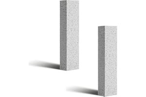 VACUBXBY 2 Stück Bimsstein Reiniger Bürsten Grill Bimsstein Blöcke, Pumice Stone Toilet bei hartnäckigem Urinstein & Kalk, Reinigungsblock für Küche Backofen Dusche Bad Waschbecken(Grau)