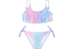 FP DE POWER FLOWER Maillot de Bain pour Filles Ensemble Bikini Deux Pièces Tankini Sets Maillot de Bain pour Filles 2-14 Ans