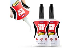 GH1200 Precision Control Super Glue Gel, 6g x 2 PCs Superglue Gel Strong Multipack Bonds in Seconds - Ultimate Micro-Dispensing for No-Mess Repairs, Non-Drip Ca Glue