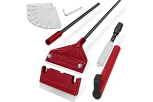 NEPTONION Professioneller Algenschaber, Aquarium-Klingenreiniger mit 10 austauschbaren Klingen, hartnäckige Algen, geeignet für Wassertankgröße über 30 Gallonen