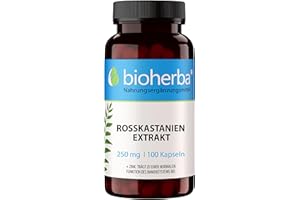 ‎BIOHERBA Rosskastanienextrakt Kapseln – 100 Stück hochdosiert mit 250 mg von BIOHERBA PZN 18216947