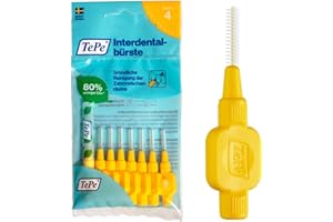 ‎TEPE TePe Interdentalbürste, Original, Gelb, 0,7 mm/ISO 4, 8 Stk., Plaque-Entfernung, effiziente Reinigung der Zahnzwischenräume, für mittelgroße Lücken
