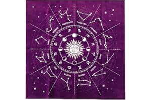 Geneic 12 Constelaciones Tarot tarjeta mantel terciopelo adivinación Altar paño tablero juego Fortuna astrología Oracle tarjeta Pad