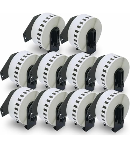 6 Rollen DK-22225 Labels Compatibel met Brother, 38mm x