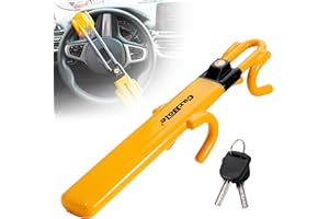 CarBole Blocco del Volante Con 2 Chiavi,Blocca Sterzo Automobile,Dispositivo Antifurto di Bloccaggio Auto,Antifurto Auto Blocca Per Auto,Camion,SUV