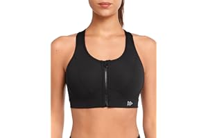 Yvette Sport BH Starker Halt Vorderverschluss Große Größe Mesh Ringerrücken für Lauf Joggen Reiten