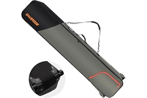 DAUSROOB Snowboard Bag with Wheels Premium 1680D- Oxford Padded Ski Bag Waterproof Travel Bag for Flying, All-Terrain Ski Snowboardbag(164cm)