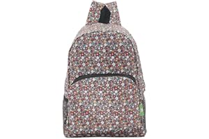 ECO CHIC Lightweight Foldable Water Resistant Backpack Rucksack Folds into Pouch for Storage