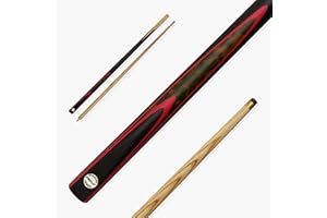 PRO147 Red Burl 48 Inch 2 Piece Centre Joint Junior Kids Snooker Pool Cue 10mm Tip