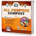 Coco & Coir Peat-free Compost. Potting Compost with 6 months Nutrition. Coir Soil for Plants Indoors / Outdoor- Coco Boost (15L / 1KG)