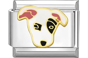 Quiges - Módulo de eslabones de estilo italiano de 9 mm de acero inoxidable para pulseras de estilo italiano, Acero inoxidable, No es una piedra preciosa