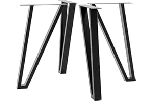 MetaloPro 4 sztuki metalowych nóg stołowych, 72 cm, płozy do stołu do jadalni, nogi do dużych obciążeń, stelaż stołu, nogi meblowe, nogi do stołu, stolik kawowy, stół do salonu, biurko