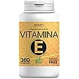 Vitamina E, 360 compresse | Prodotto in Italia, alto dosaggio | Vitamina E pura, massimo dosaggio consentito dalla normativa 