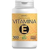 Vitamina E, 360 compresse | Prodotto in Italia, alto dosaggio | Vitamina E pura, massimo dosaggio consentito dalla normativa 