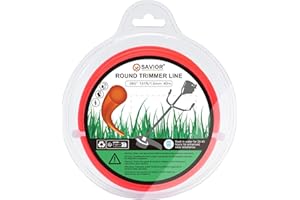 Savior 40M 1.6mm Strimmer Wire Universal String Trimmer Line Nylon Strimmer Cord 1.2mm 1.6mm 2mm 2.4mm 3.0mm Grass Strimming 