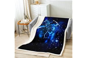 Loussiesd Galaxis Drachen Kuscheldecke Kinder Schick Weltraum Sternenhimmel Decke 130x150cm Flanell Fleecedecke Dschungeltiere Drachen für Jungen Kinder Schlafzimmer Dekor Blau Schwarz Wohndecke
