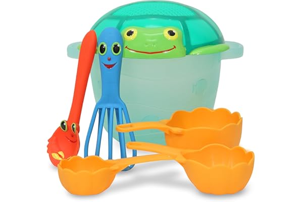 Melissa & Doug Set de Plage, Jouets d'été, Jouet de Plein air pour Enfants, Jeux de Sable et de Plage, Cadeau pour garçons et Filles de 4 5 6 7 8 Ans