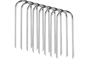 SYNORATORY Trampolines Wind Stakes Heavy Duty U Type Sharp Ends Safety Ground Anchor Galvanized Steel for Soccer Goals, Camping Tents and Huge Garden Decoration
