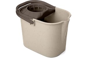 TATAY Cubo Fregona con Escurridor 16L | Forma Rectangular | Asa de Agarre Robusta | Vertido Sin Goteos | Plástico 100% Reciclado Libre de BPA | 37x26,5x29 cm, Ecohome