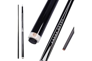 KHEALING Excelente rendimiento: esta barra de billar profesional de fibra de carbono de 147 cm está equipada con una cabeza de 12,4 mm, pesa 19 ~ 20 onzas y es adecuada para las bolas negras de ocho y nueve.