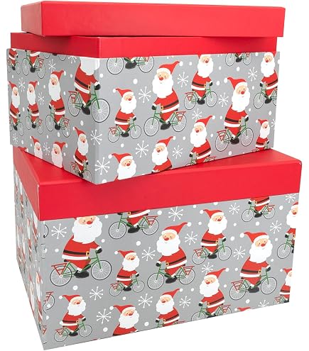 Dekun 3 Pack 8x8x4 pollici marrone scatole regalo facile da