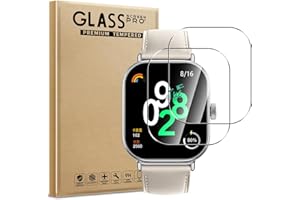 WFTE 2-pak ochraniaczy ekranu do Redmi Watch 4, odporna na zarysowania, wysoka przejrzystość, ochrona przed odciskami palców, bez pęcherzyków powietrza, bezpyłowa folia ochronna ze szkła hartowanego