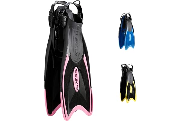 Cressi Palau Fins - Palmes Longues et Courtes Réglables Adultes et Enfants pour la Plongée et la Natation