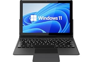 Tibuta 2 in 1 Windows 11 Laptop Tablet with Case Detachable Keyboard 10.1 Inch IPS 1280 * 800 Intel Celeron N4100 Processor Dual-mode linked keyboard 6GB RAM 128G ROM Portable Computer